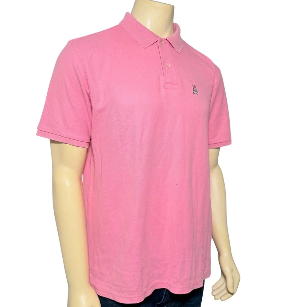 Psycho Bunny Polo Shirt Mens 7 XXL Pink Good Pima Cotton Short Sleeve Logo